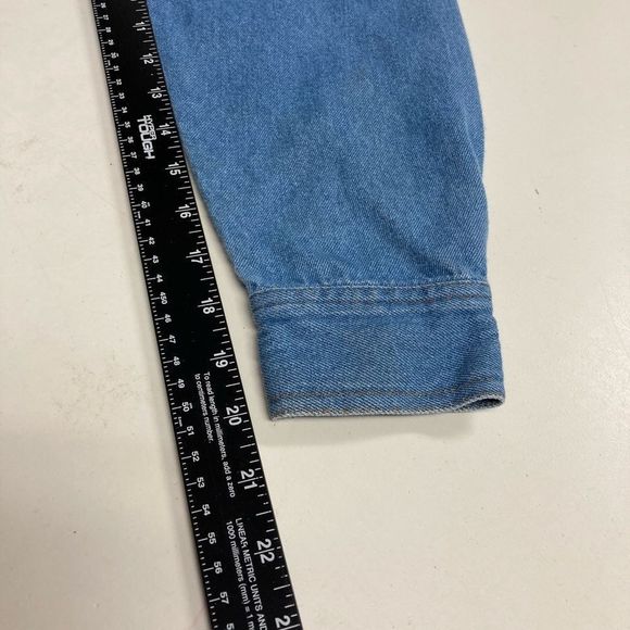 Blue Button Down Denim Shirt - Picture 3 of 6